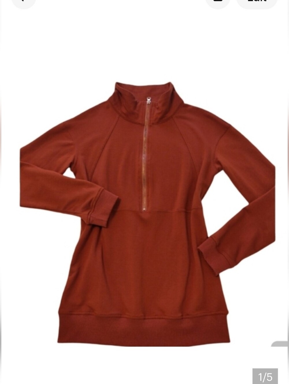 Quarter zip sweatshirt.